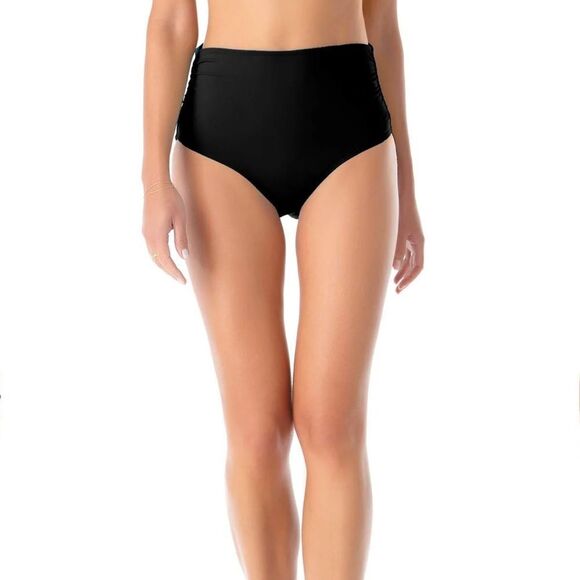 NWT Anne Cole Live In Color Convertible High Waist Shirred Swim Bottom 18W - Picture 4 of 10